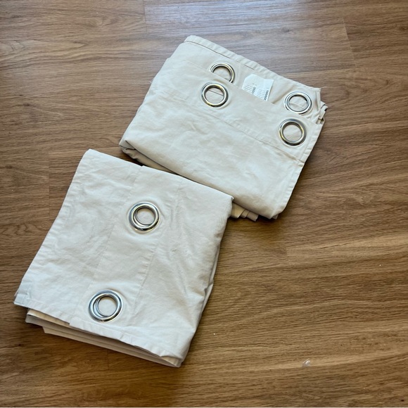 Two 53x98 Tan ikea light filtering curtains - Picture 2 of 7